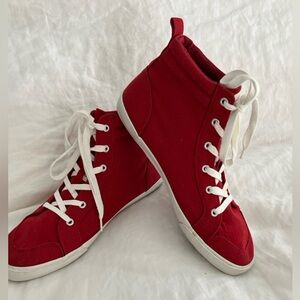 Old Navy High Top Sneakers Red EUC size 10